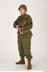  U.S.Army uniform World War II. - Technical Corporal - poses 